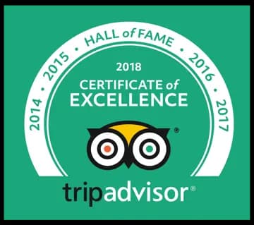 TripAdvisor Hall of Fame, Certificate of Excellence